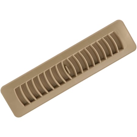 Imperial 2-1/4 In. x 12 In. Taupe Plastic Louvered Floor Register RG1453